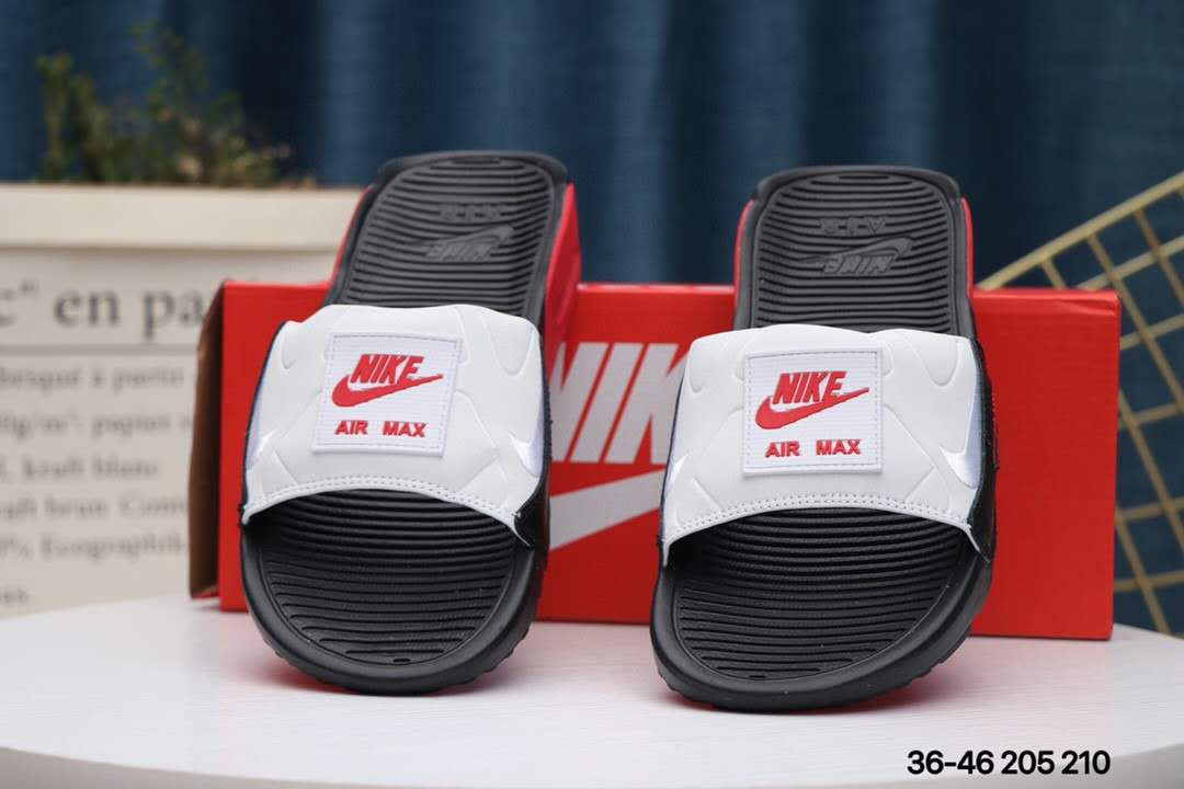 Nike Air Max 90 Slide Black White Red